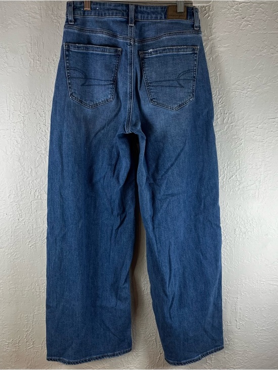 American Eagle Dreamy Drape Stretch Super High-Waisted Baggy Wide-Leg Jeans - Picture 10 of 15